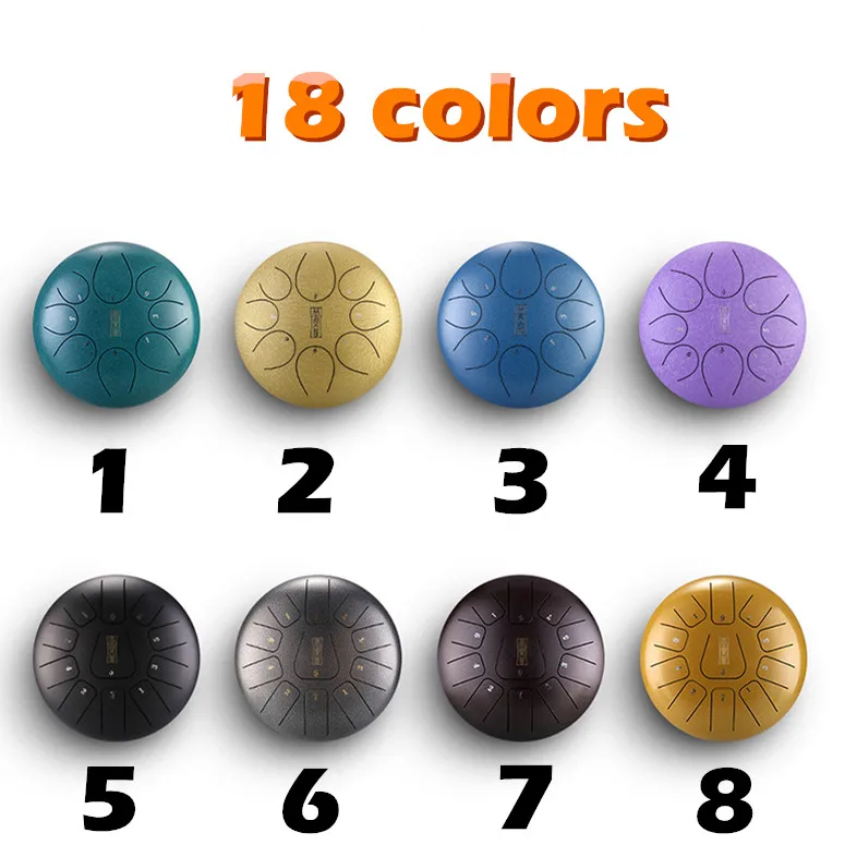 
8 Tones 8 Inch Steel Tongue Drum Handpan Drum Tank with Free Accessories 