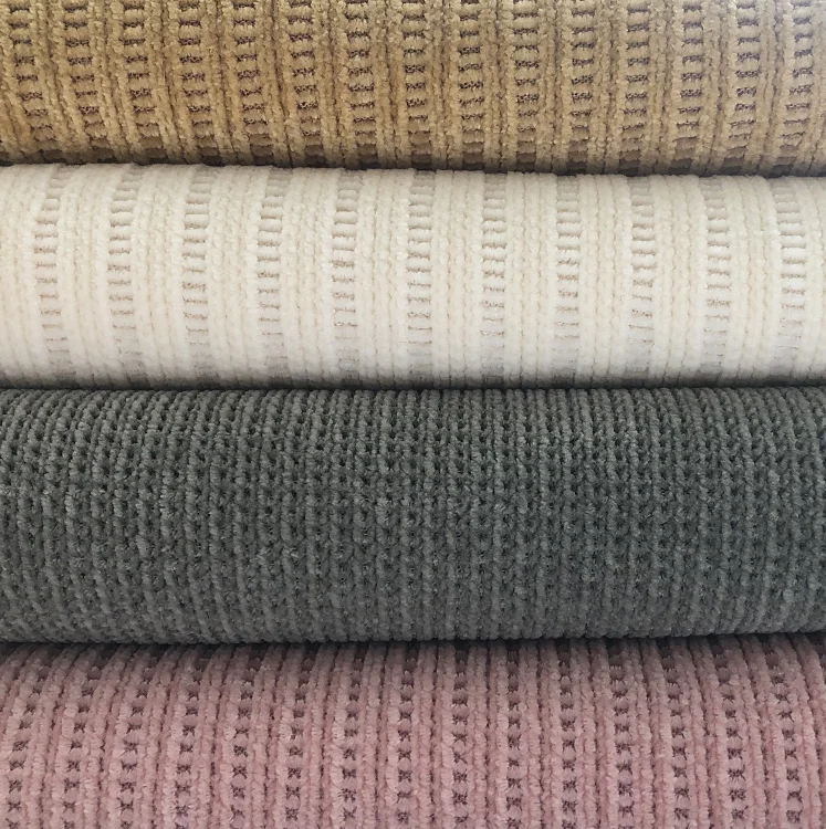 100% chenille polyester fabric knit for women garment