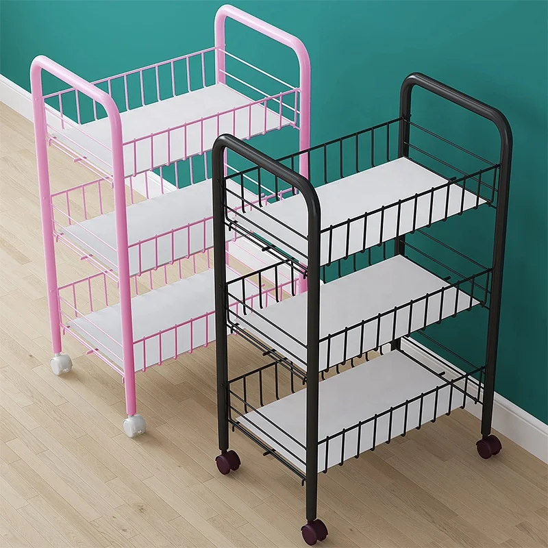 Multi-layer Rotating Kitchen Storage Rack Vegetable Fruit Trolley Kitchen Rack Movable rotating shelf organizer