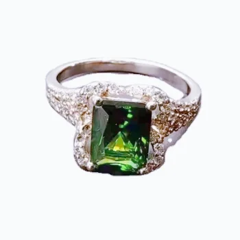 Unisex Silver Zirconium Gemstone Oval Cut Diamond Ring Set Customizable Classic Engagement Party Anniversary Fashion Jewelry