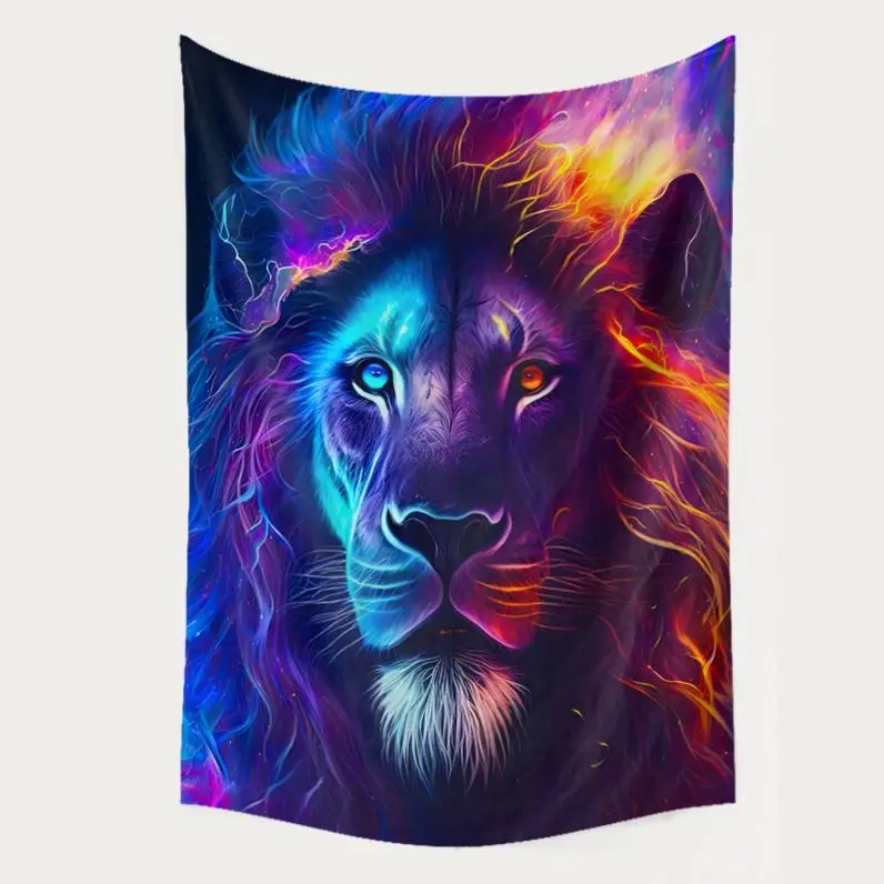 Custom Polyester Decorative Tapestry Personalize Animal style Designs Psychedelic Tapiz Wall Hanging Wall Decor Bedroom Office