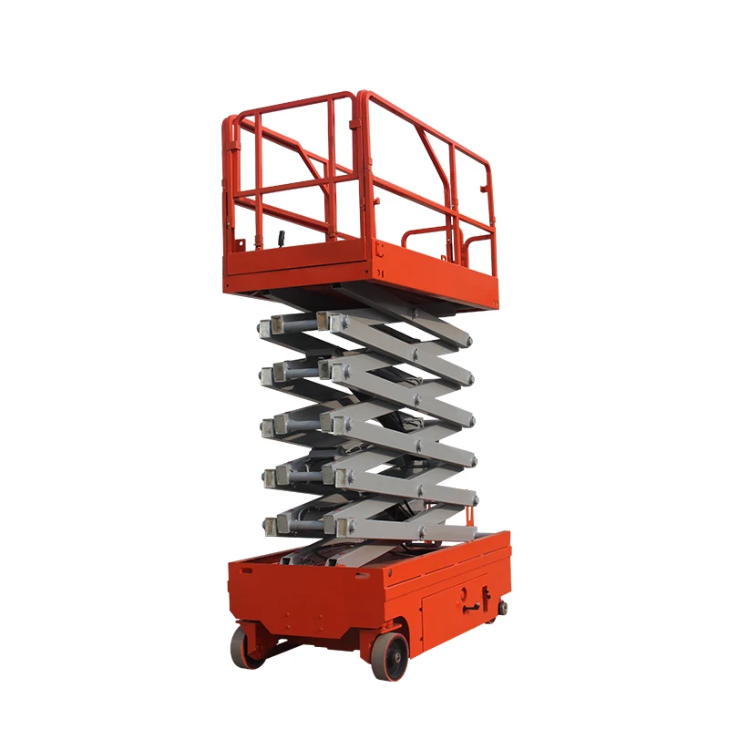 Hangcha Brand Wholesale Aerial Work Vehicle CE Self Propelled 7m Hydraulic Aerial Working Scissor Lifting Mobile Boom