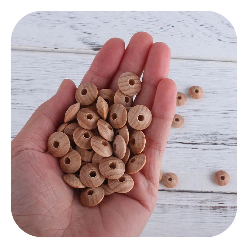 13mm Wooden Bead Natural Wood Beads Round Spacer Wooden Pearl Lead-Free Balls Charms DIY for Jewelry Making Handmade Accessories
