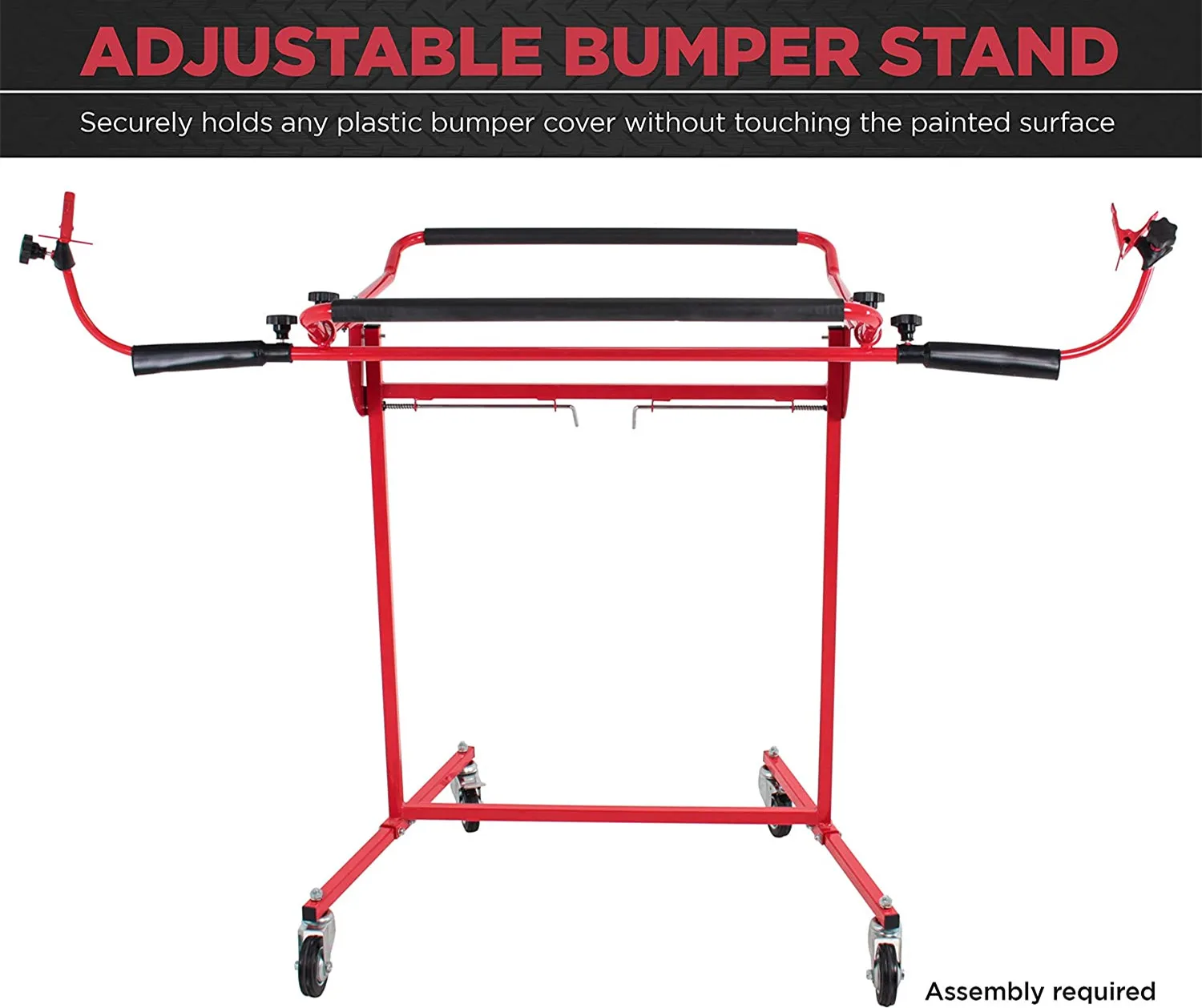 Multiple Angles Adjustable Bumper Stand Securely Holds Plastic Car Bumper Covers for Automotive Bodyshop Repair