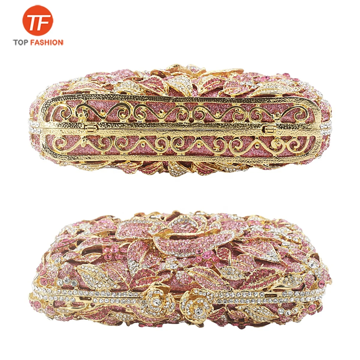
Luxury Flower Designer Diamond Crystal Bags Prom Evening Bags Ladies Wedding Handbags 