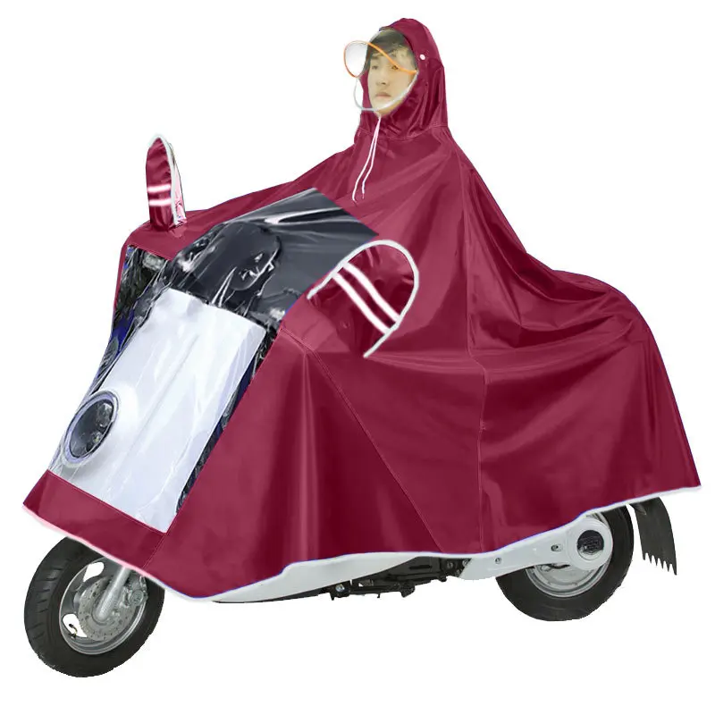 Hiking Rainwear Top Selling PVC Reflective Cheap Rain Cape Outdoors Motorcycle Rain Coat Poncho Scooter Raincoat Cape