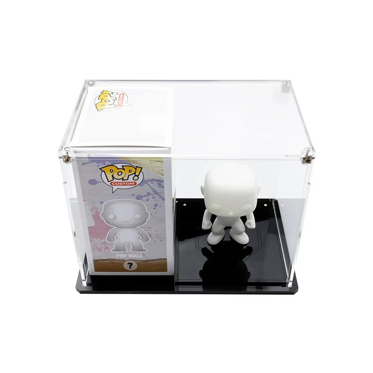 УФ-защита черная основа акриловая Funko Pop Box ручной работы 2 упаковки Lucite фигурки для видеоигр защитный чехол с винтом