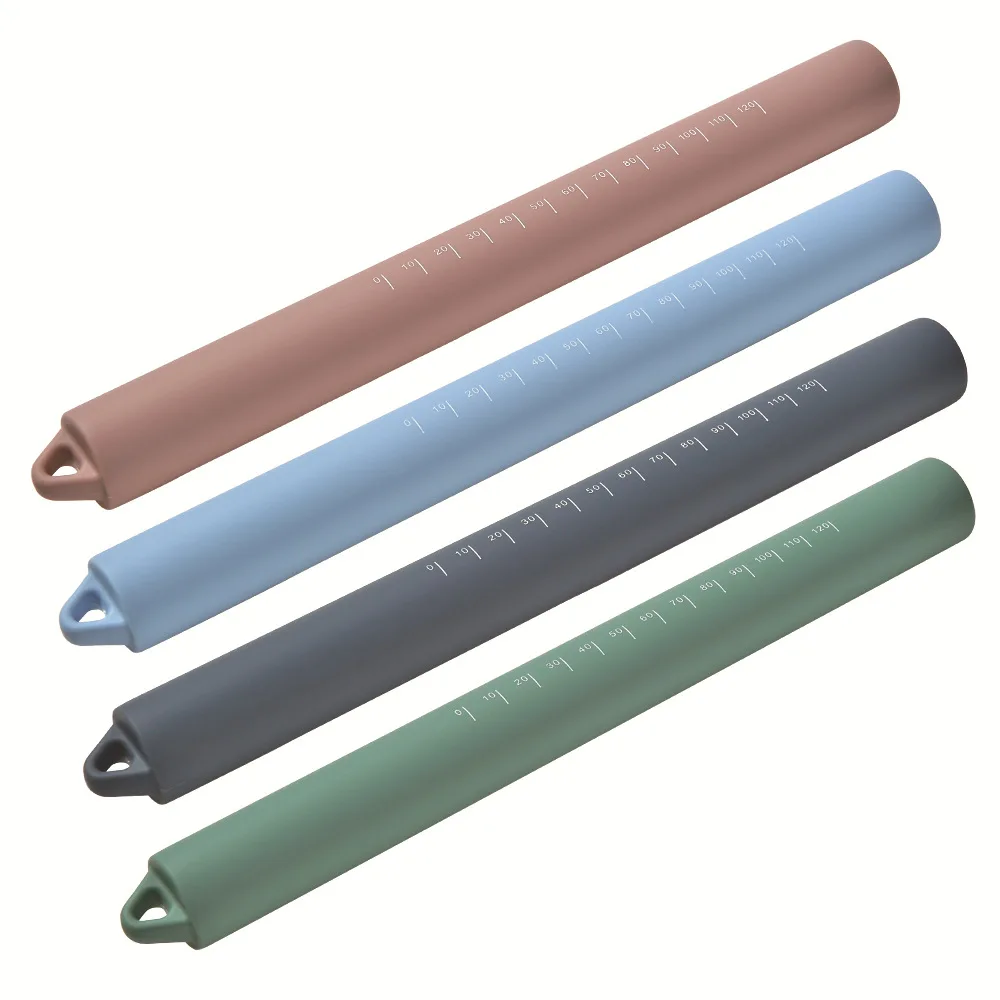 Wholesale Price Cheap Integrated Silicone Rolling Staff Food Grade Graduated Special Baking Tool Silicone rolling pin