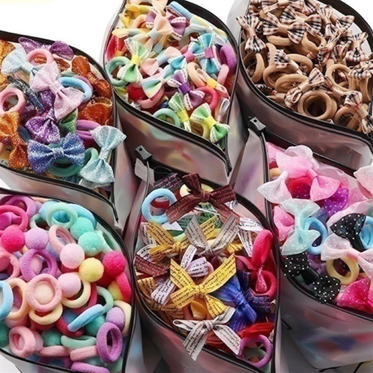 20 Packs/Bags View larger image Add to Compare  Share New arrival candy elastic hair bands kids bowknot nylon hair rope