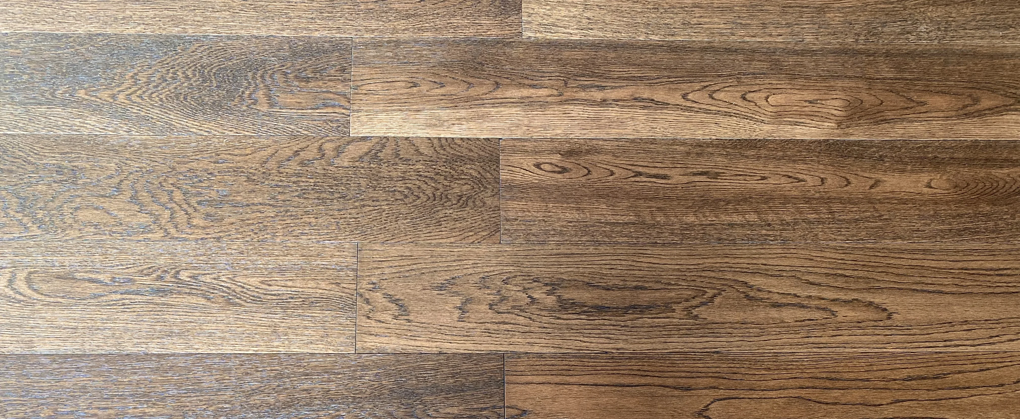Brushed oak Three Layer Engineered Wood timber Flooring dark color 15mm wood parquet flooring