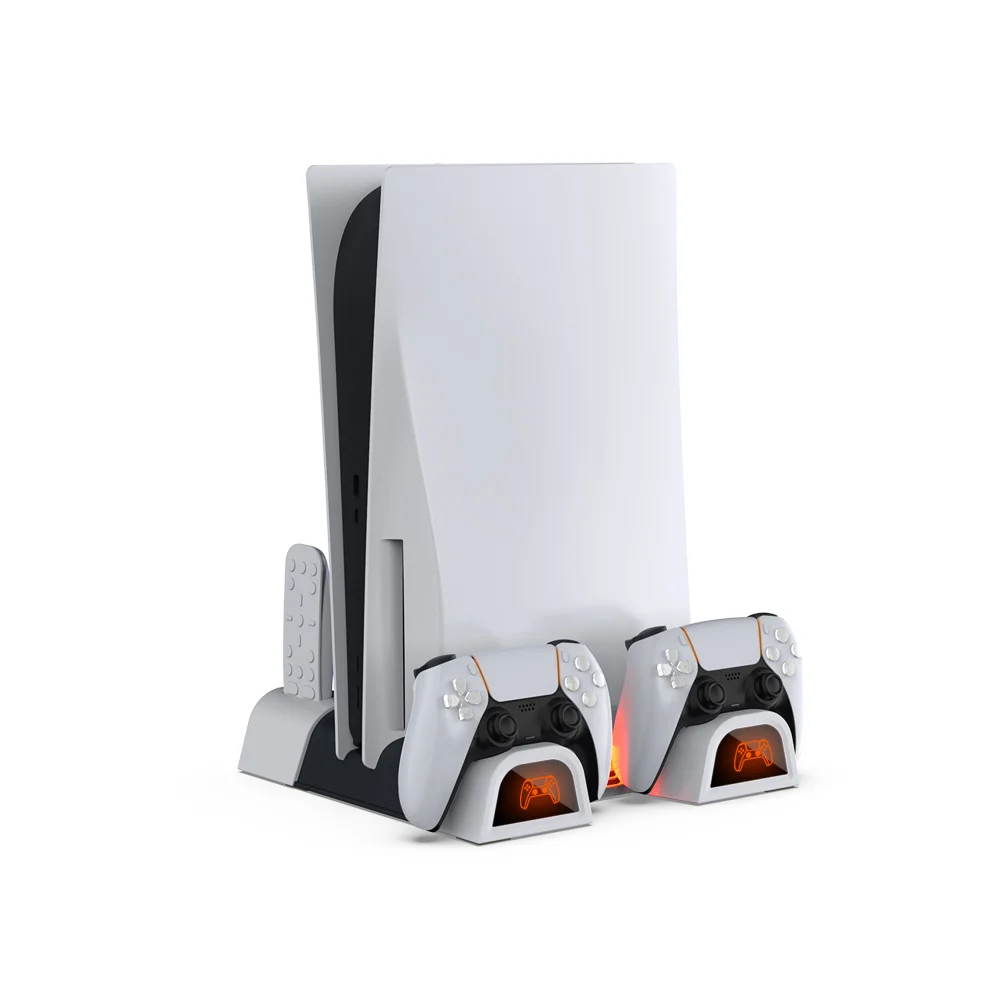 Joyfull PS5 Charing Stand with Suction Cooling Fan and Dual Controller Charger Station for Playstation 5 PS5 Console