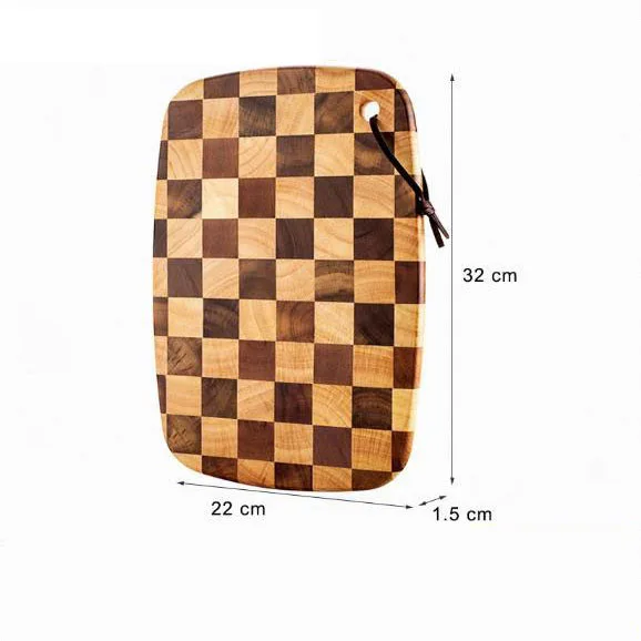 Cutting Board with Handle Countertop for Bread and Cooked Food Board Style Wooden Modern Natural Wood Rectangle Serving 200pcs