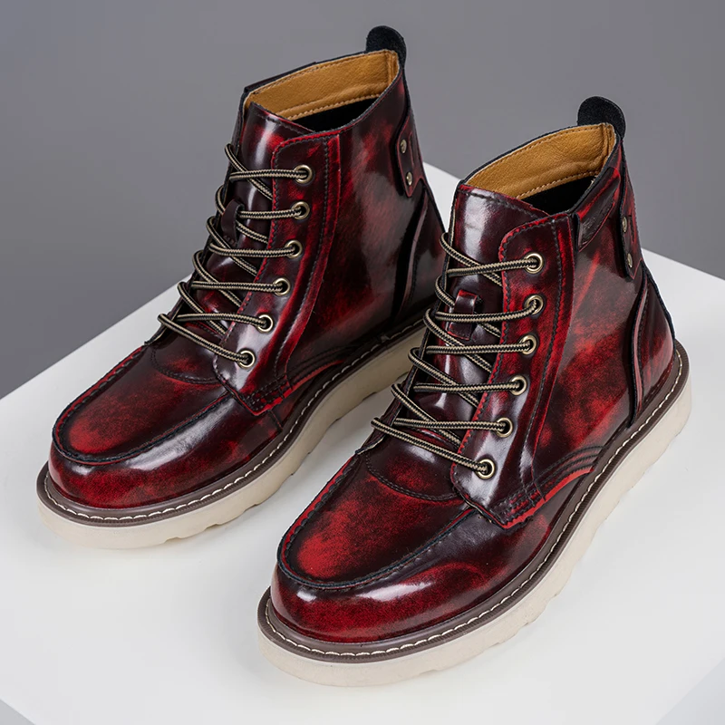 high quality new boots martin men ankle boots for sale online plus size US 16 real cow oil leather shoes fashion luxury 49#