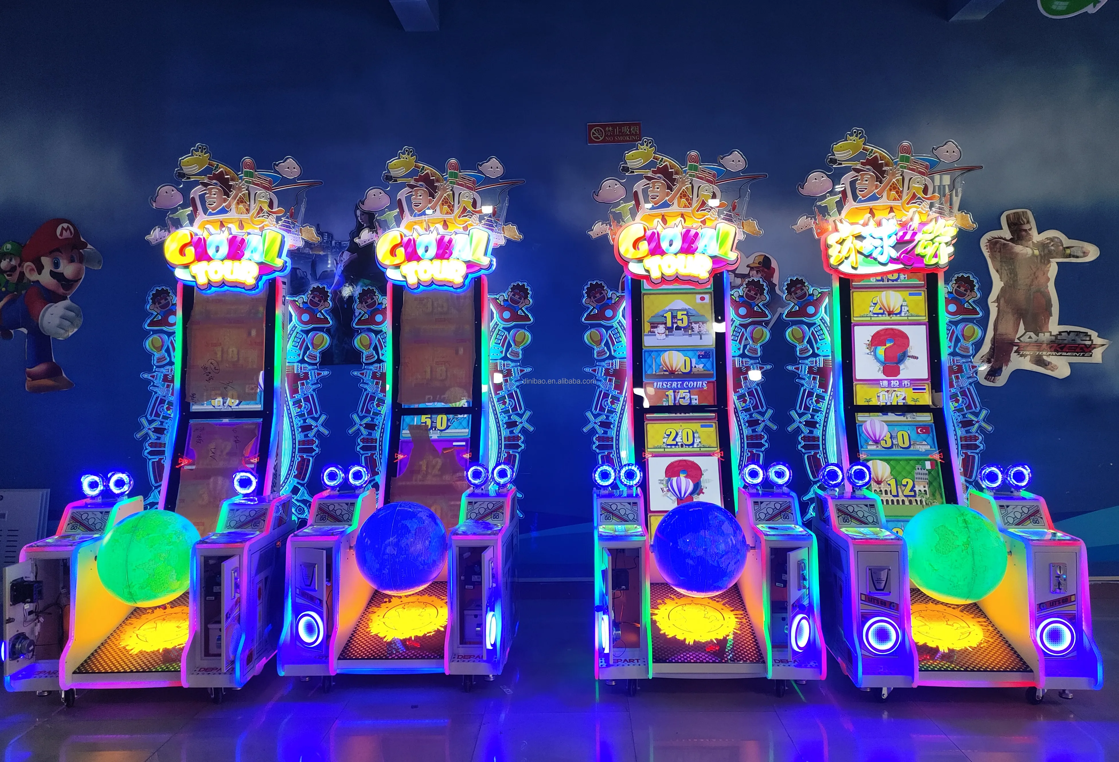 Dinibao Hot Sale coin operated high profit globe tour arcade redemption ticket game machine for Game Center