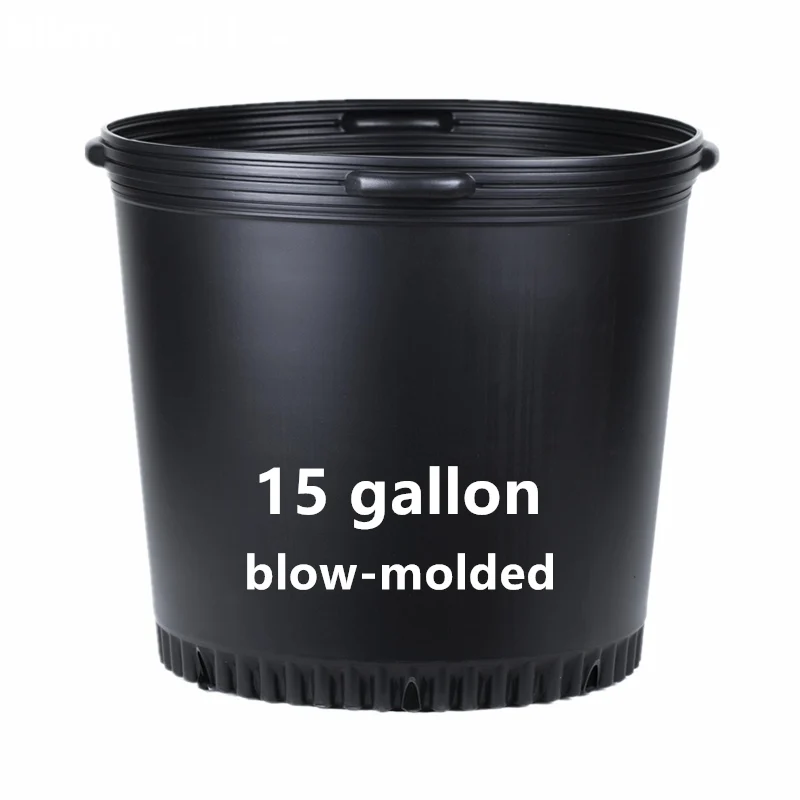 Hot Sell 1/2/3/5/6/7/10/15 Gallon Durable Black Plastic Nursery Pots