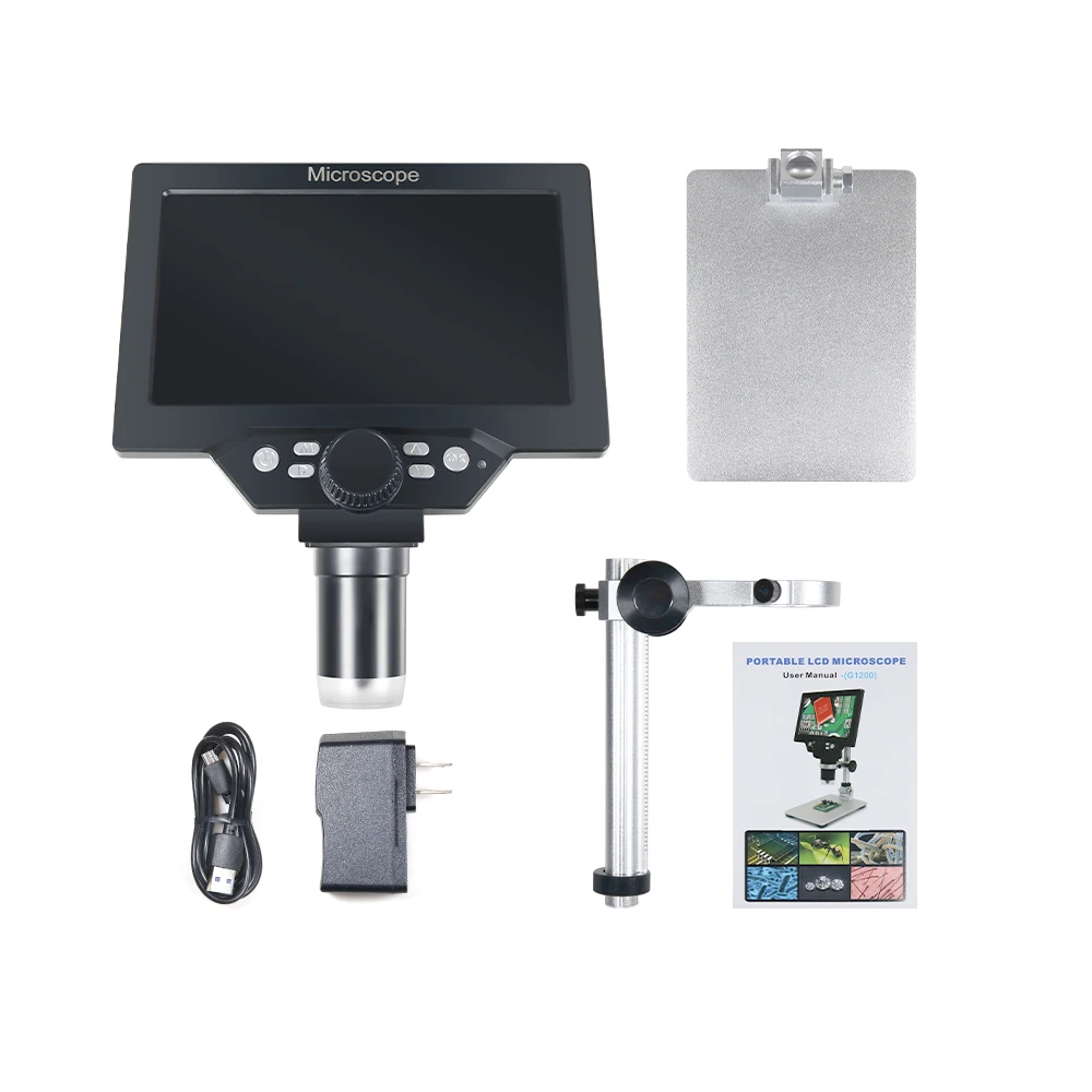 Electronic Digital Microscope Magnifier Microscope Camera for Electronic Repair Soldering Tools with Light Lithium Battery