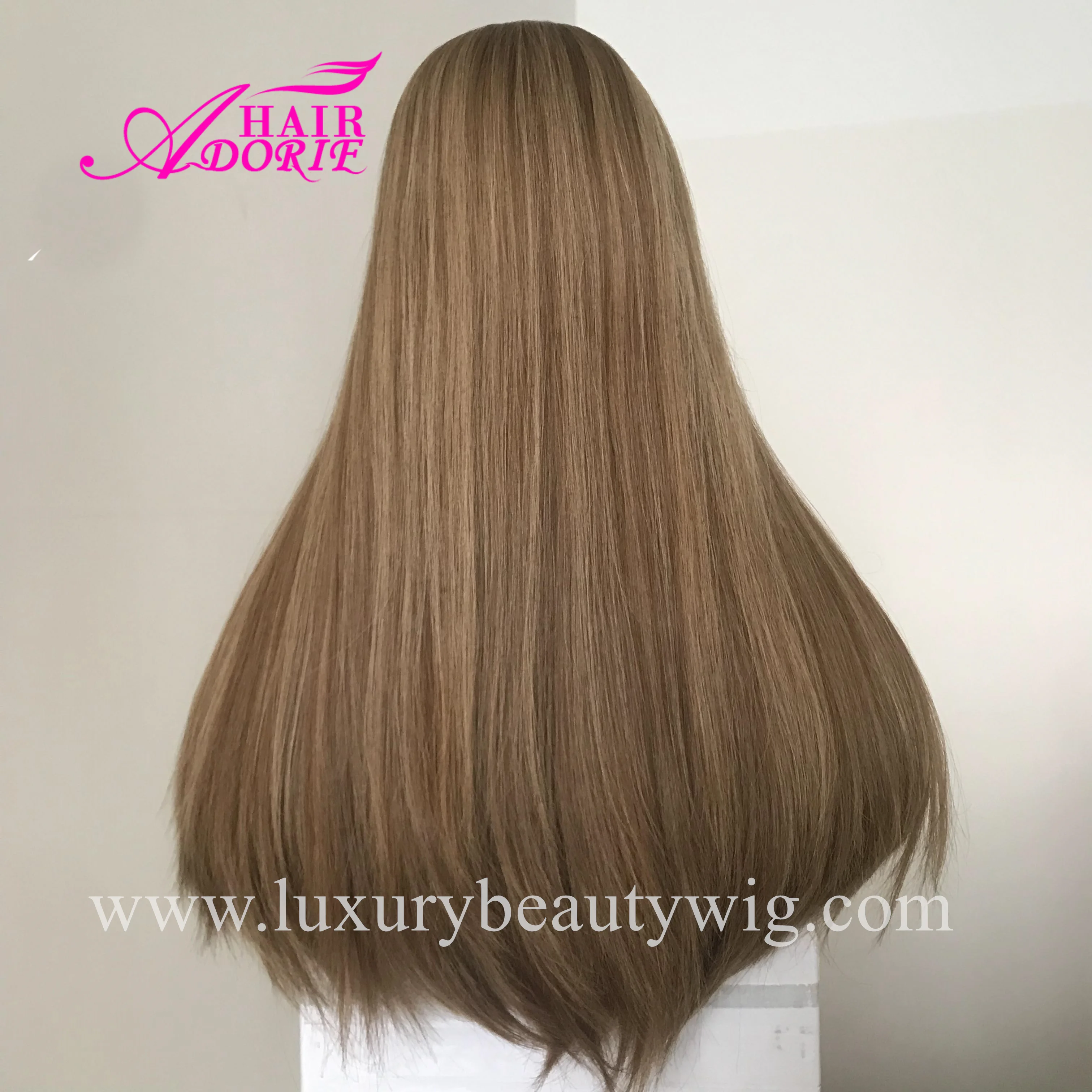 LX141 Fashionable Luxury Soft Silky European Blonde Human Double Drawn Virgin hair Jewish kosher wigs