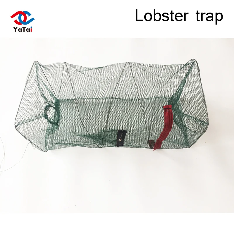 2-Pack Fishing Shrimp Bait Trap Cast Net Cage with 16 Feets Nylon Rope for Catching Small Bait Fish Eels Crab Lobster Minnows