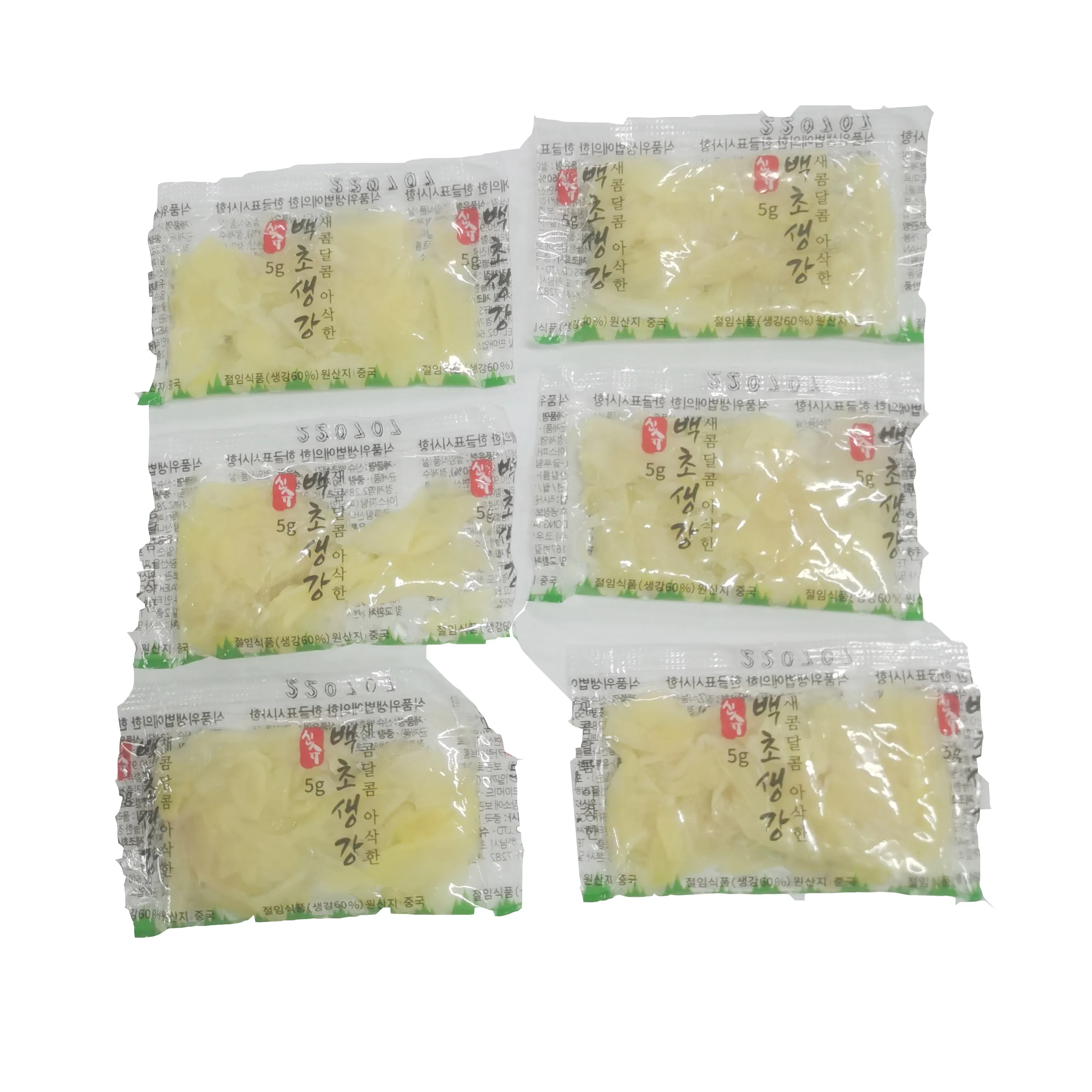 factory sale Japanese healthy Sliced White Pickled Sushi Ginger