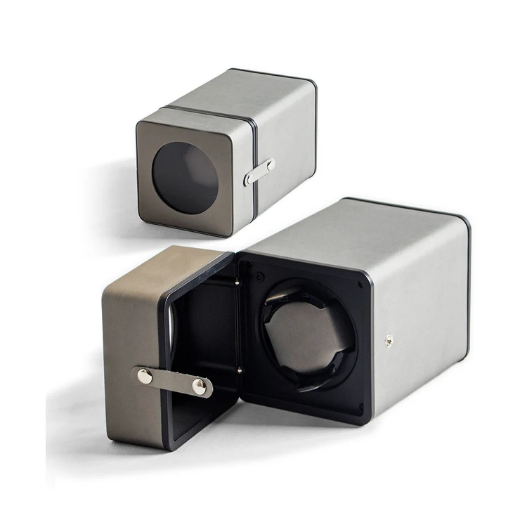 OEM Single Slot Watch box Japanese Motor Pu Leather rotating Wood Automatic Watch Winder Box