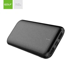 GOLF Manufacturer Double USB Power Bank Lithium Battery Charging Case LED Display Portable Laptop Power Bank 10000mah For Mobile