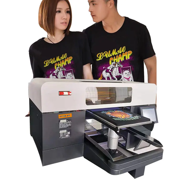 HONGJET A3 size Direct To Garment Digital dtg Inkjet Flatbed T Shirt Printer for sale