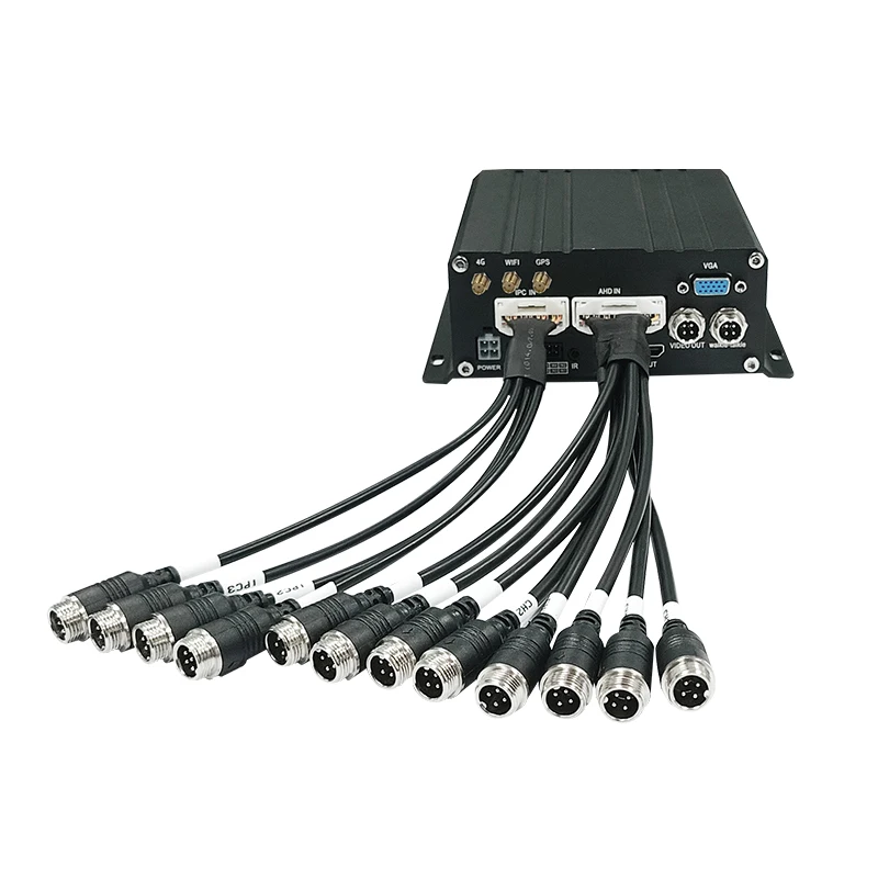 Заводская цена 1080 HD 12-канальный 4G Wi-Fi GPS Автомобильный регистратор на жестком диске интеллектуальная система обнаружения видео
