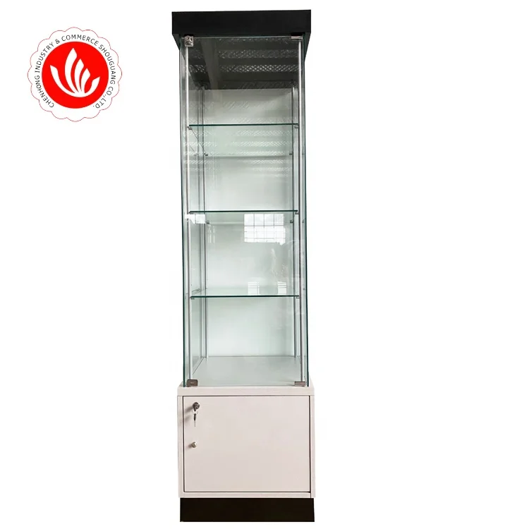 glass showcase display cabinets with storage