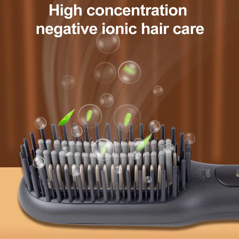  OEM ODM Customized 3 m Hair Straightener Comb in 1 Dryer Styling Brush 600w