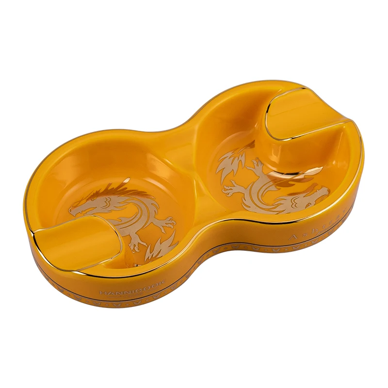 Uniquely Designed Ceramic Dragon Cigar Ashtray Porcelain with Custom Logo and Pattern Wholesale Order Welcome