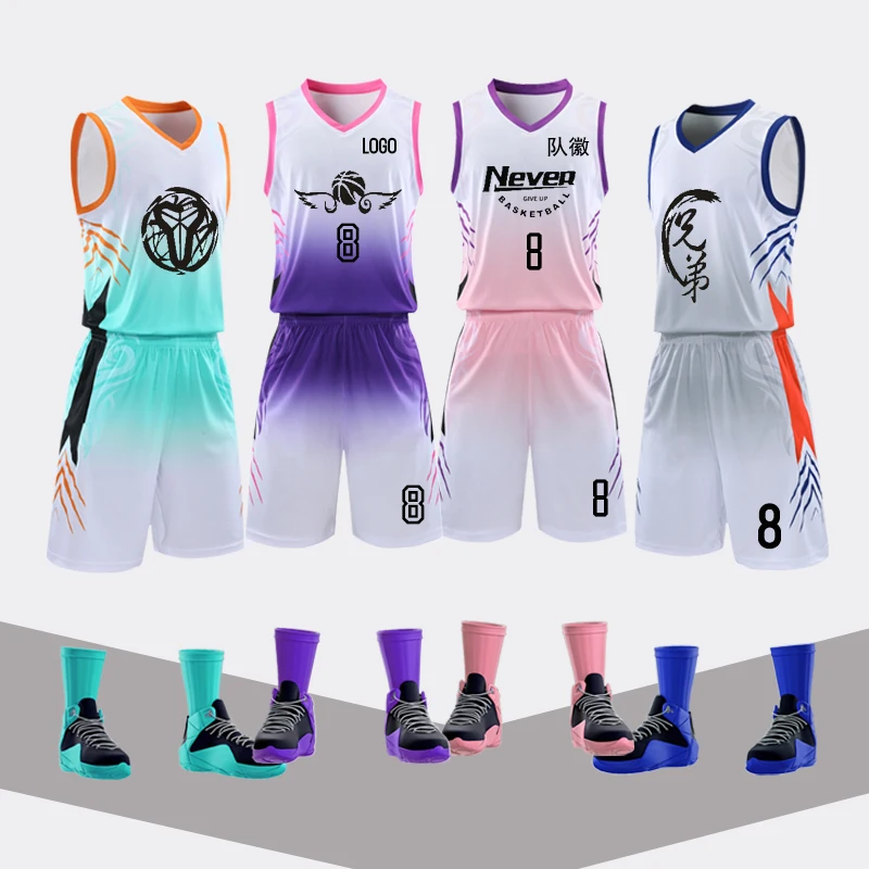 China Cheap Sublimation Custom Logo Design Black White Reversible Basketball Jersey