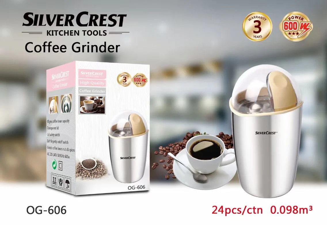High quality portable electric mini  silver crest  coffee grinder for dry wet and fine grinding