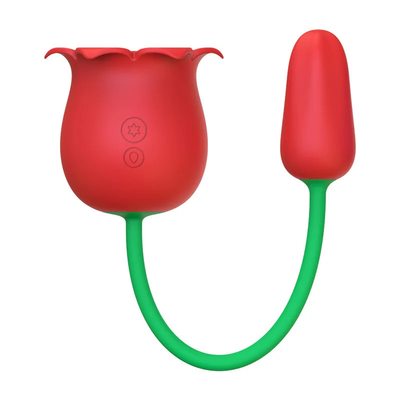 Sex Rose Vibrator 2 in 1 Sucking G-Spot Stimulator Women Massager Clitoral Stimulator Adult Sex Toys