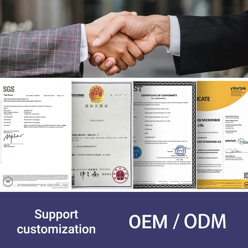 Factory wholesale contact lens packaging support custom glasses case set eyeglass accessories contact lens case