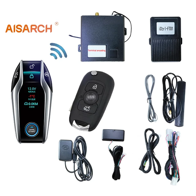 PKE car proximity lock unlock button start remote engine start keyless entry system DC12V support GPS positioning