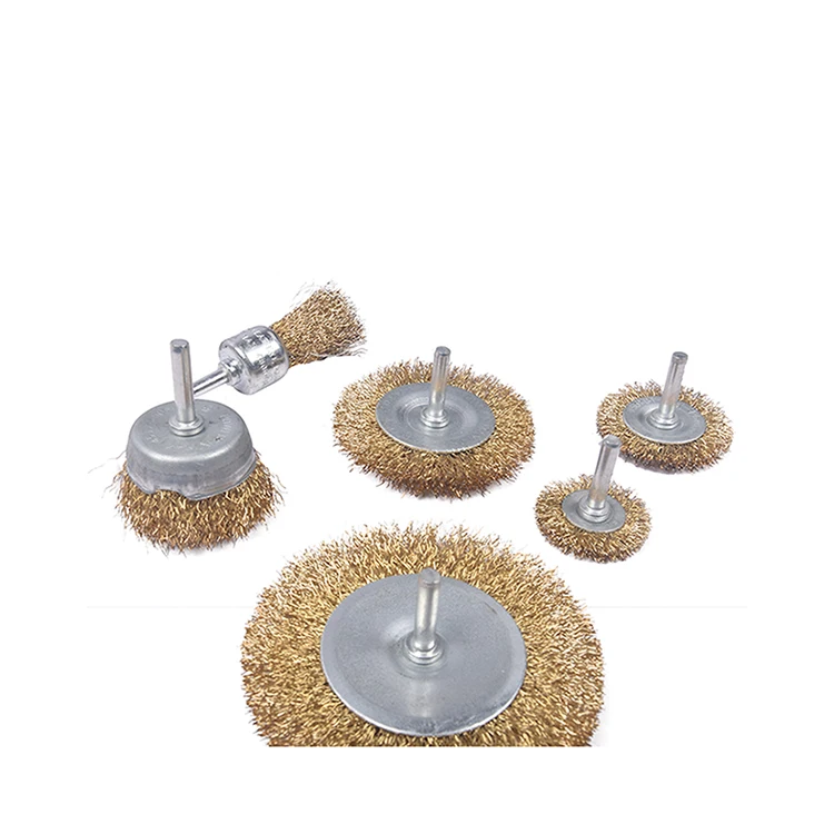 flat circular wire brush bowl-shaped brass wire wheel brush metal wire brushes