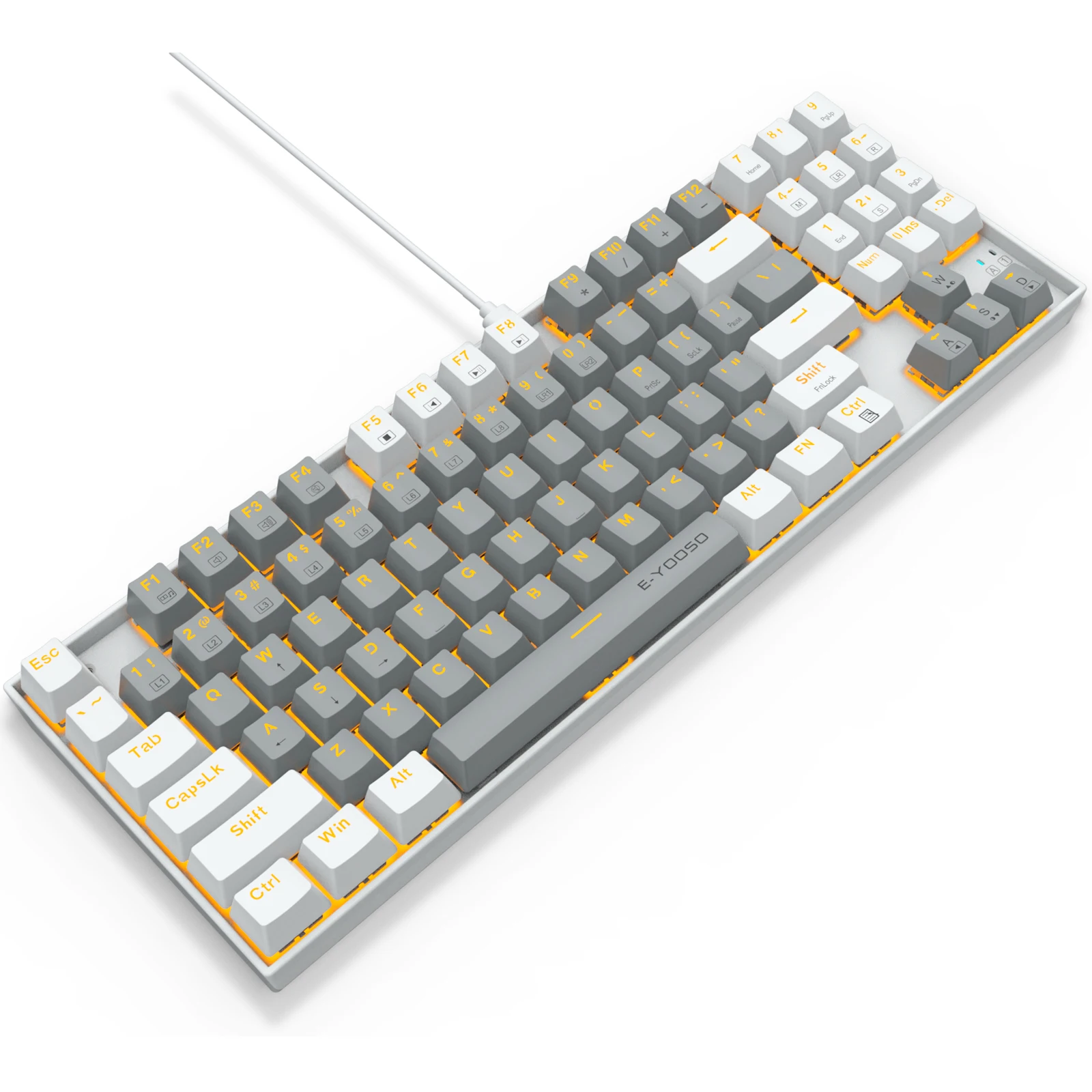 Водонепроницаемая Проводная Механическая клавиатура TKL с 89 клавишами игровая со светодиодной подсветкой для