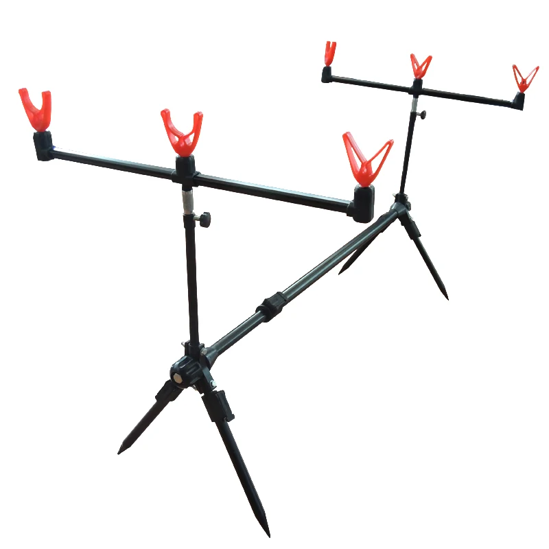 Adjustable Retractable Carp Fishing Rod Pod Stand Holder carbon steel fishing rod racks