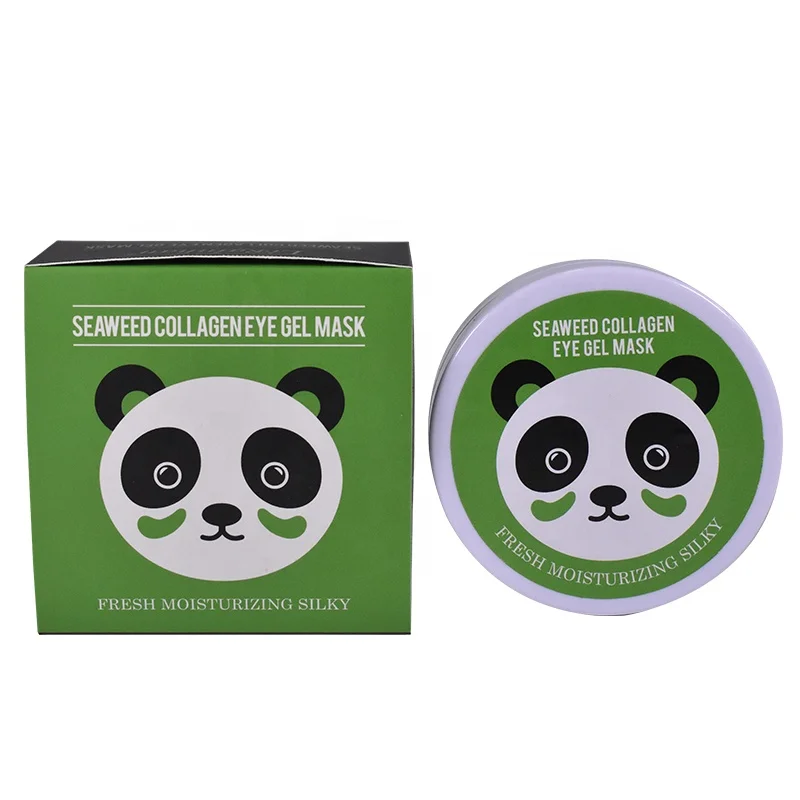 
Low Price OEM Wholesale Factory Remove Fine Lines Fade Dark Circles Tighten Crystal Gel Seaweed Eye Masks 