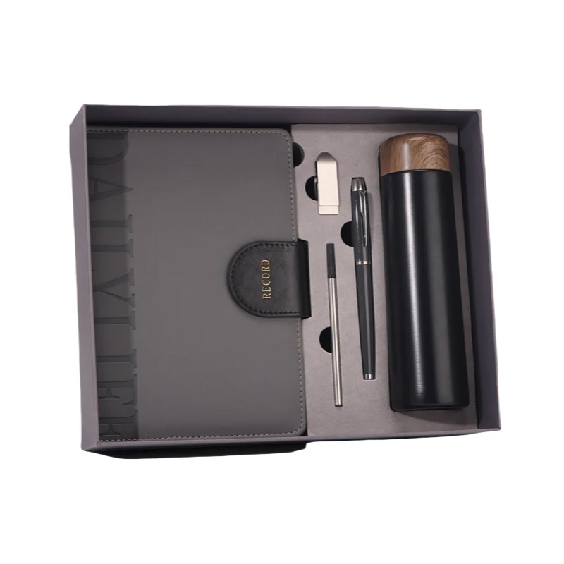 Custom stationery High-Grade Business Notebook A5 Leather   for Enterprise Staff Meetings school supply stationery set