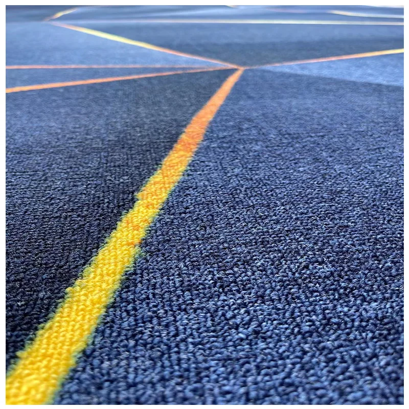 Custom Printed Wall-to-wall Carpets Loop Pile Carpet For Home Hotel Gym In Stock