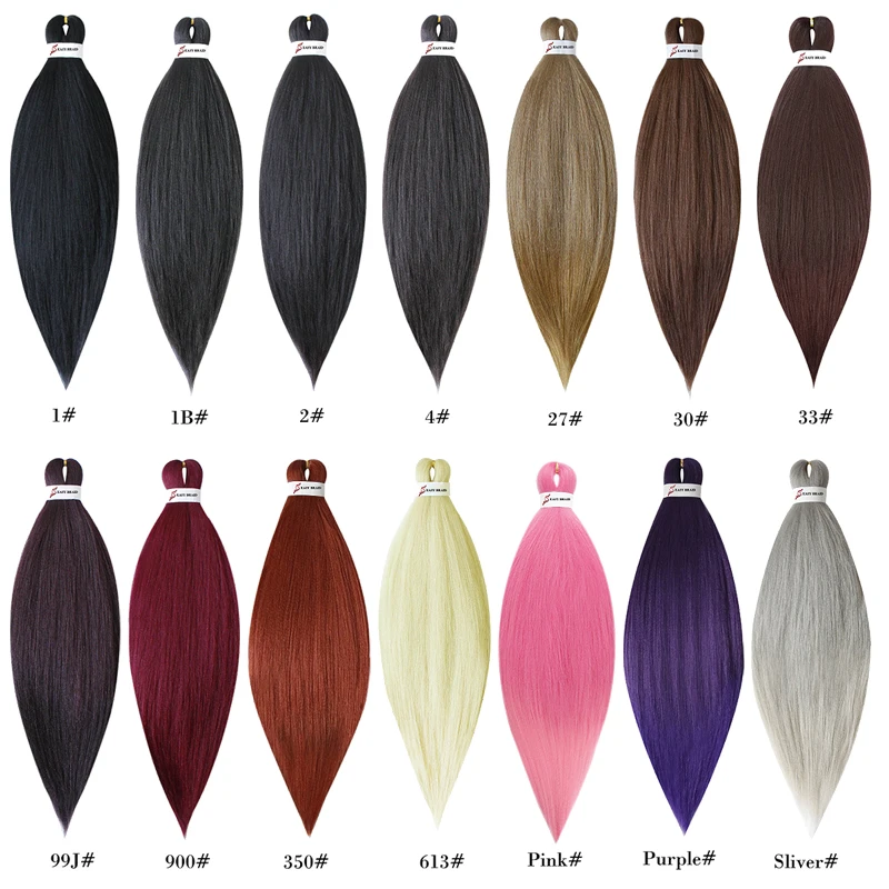 Hot Selling Braid Black Long Prestretched Braid Yaki Synthetic Ombre Bulk Private Label Pre Stretched Braiding Hair