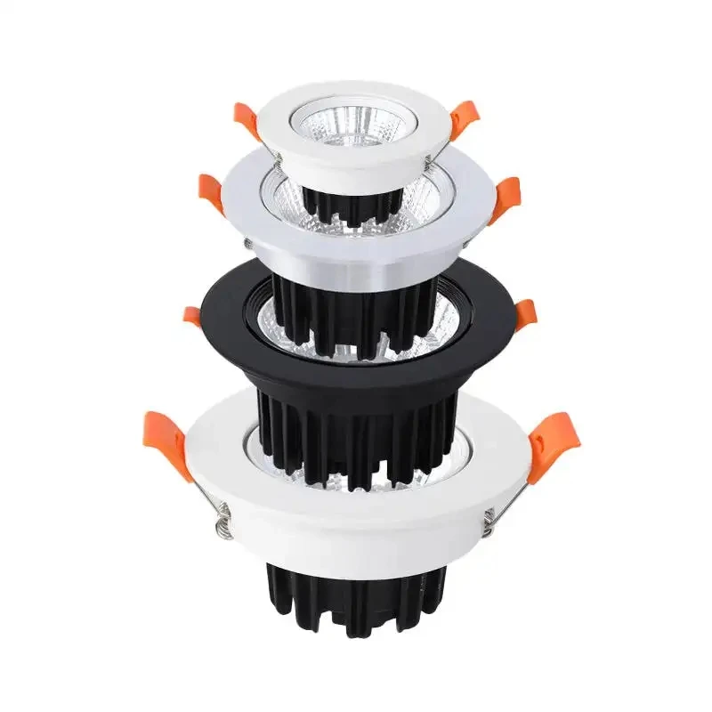 AC 85V-265V LED COB Downlight 5W 7W 10W 12W 15W 18W 20W 24W 30W Recessed Ceiling Lamp Spotlight for Home Use