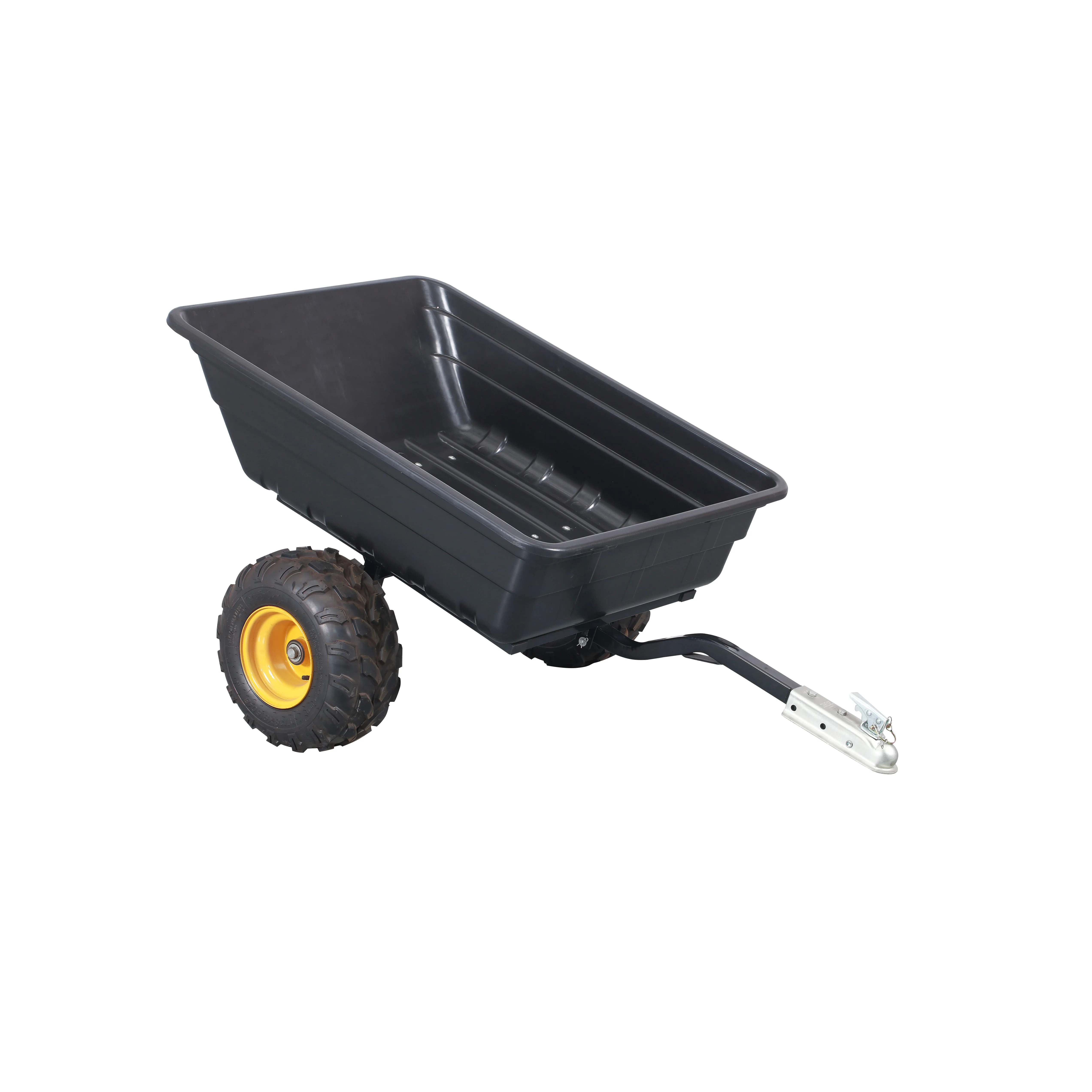 Garden farm ATV dump tractor utility trailer with 4 Wheels Plastic box