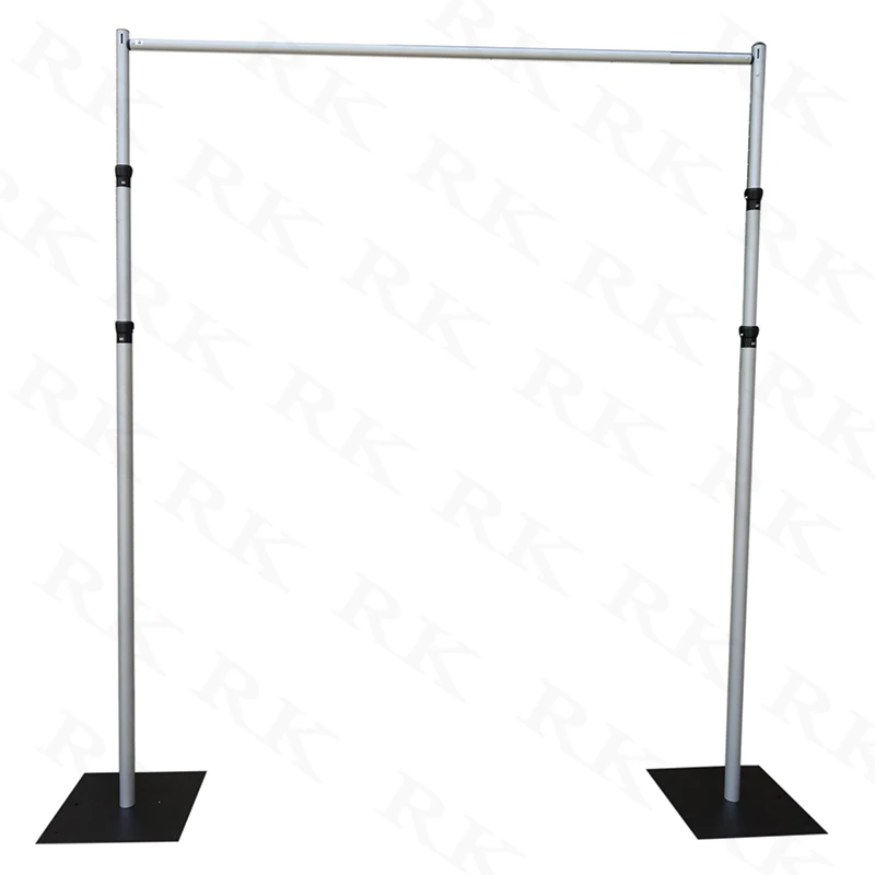 Aluminum telescopic pope with adjustable crossbar 6-10ft*6-10ft(W*D) pipe and drape backdrop stand heavy duty for wedding back