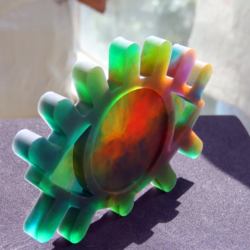 W026 блестящая силиконовая форма для макияжа глаз из смолы, фоторамка, украшение для дома, лоток для хранения, форма из эпоксидной смолы