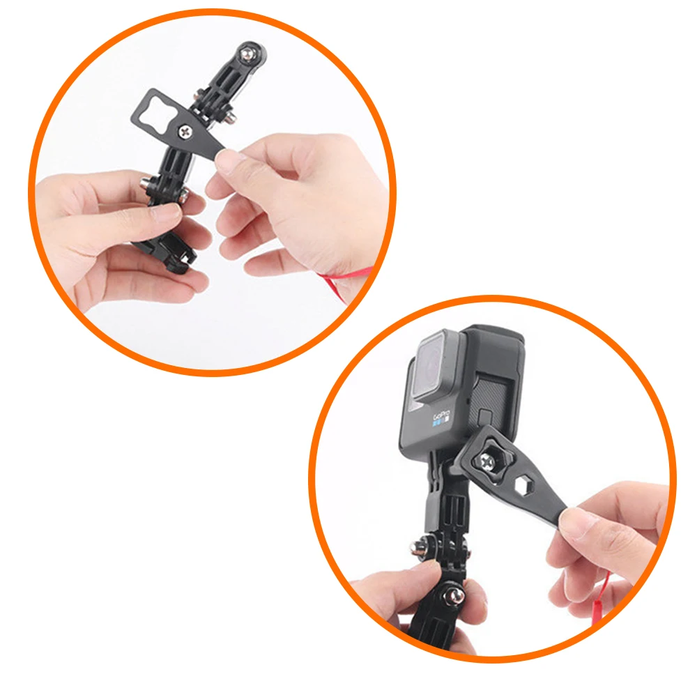 HONGDAK Adjustable Base Helmet Mount for GoPro 10 9 8 Xiaomi EKEN Dji Action Camera Motorcycle Mount Riding Belt Head Accessory