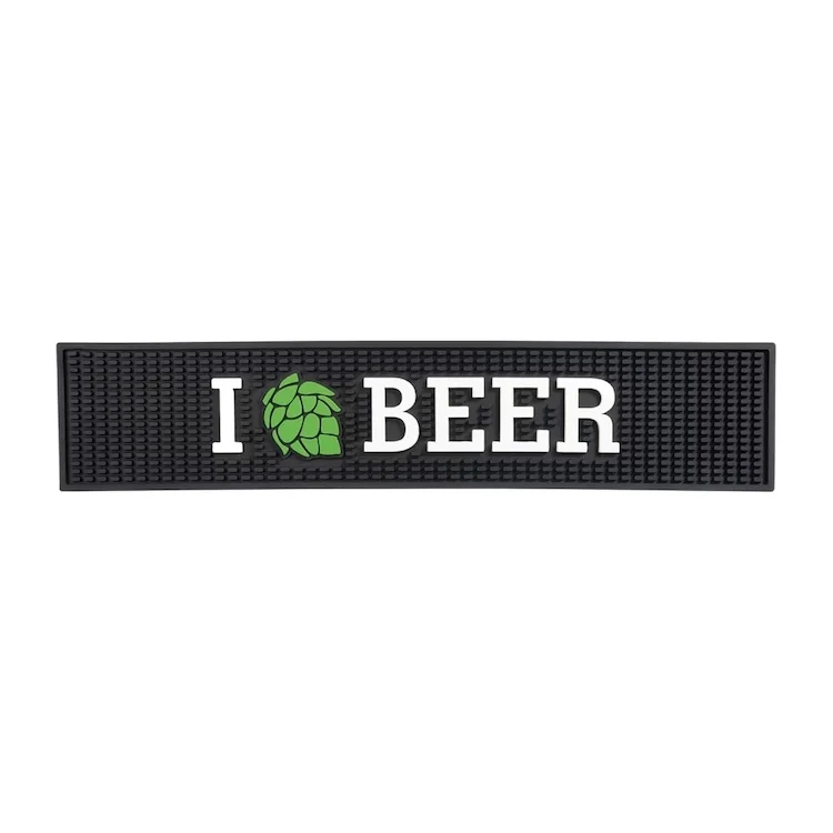 Custom Sales Bar Spill Mat Cheaper Personalized Eco-friendly Rubber Anti Slip Personalized Bar Mat with Nitrile Rubber BarMat
