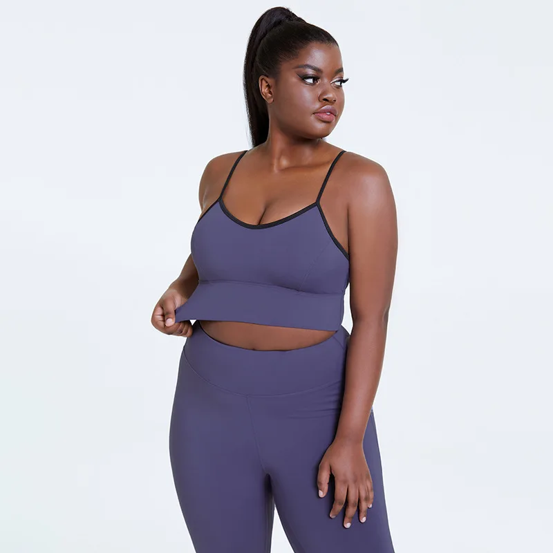 2021 Plus Size Athletic Wear Women Sports Bra Legging Set Yoga Fitness Outfit Clothing L-4XL
