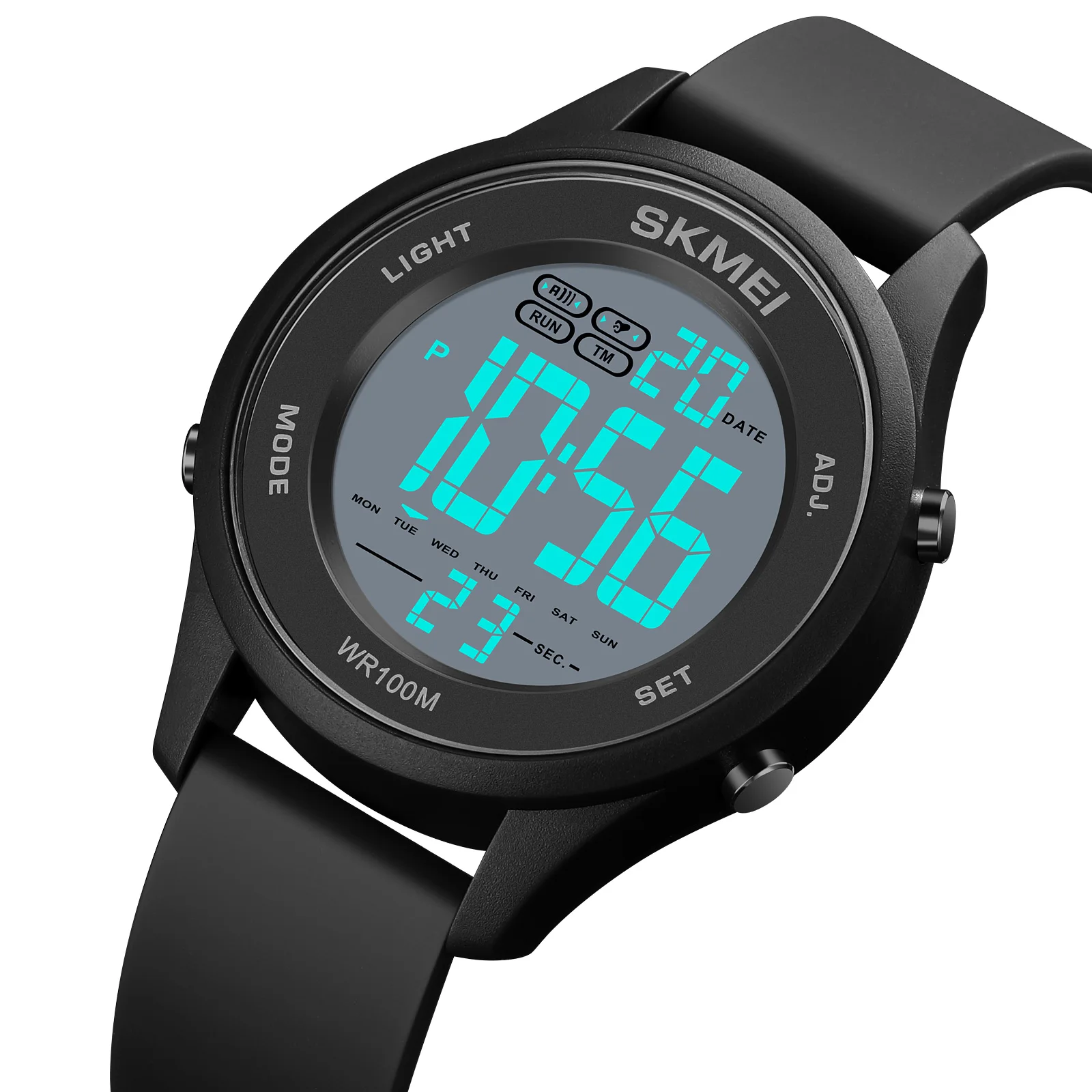 Hot Selling Skmei 1758 Black Sport Digital Watch Unisex Wristwatch Water Resistant 50 Meters